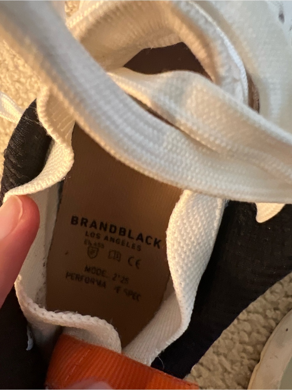 Brandblack White Multi Women's Chunky Sneaker with Orange & Mint Accents - Picture 6 of 7